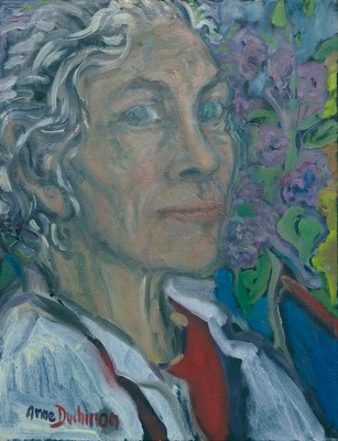 auto-portrait aux lilas