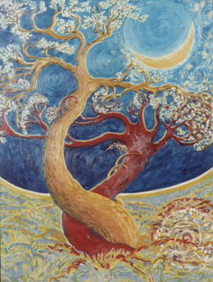 un arbre à son ombre s'enlace