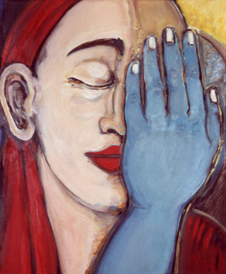 La main bleue du silence : l'absent